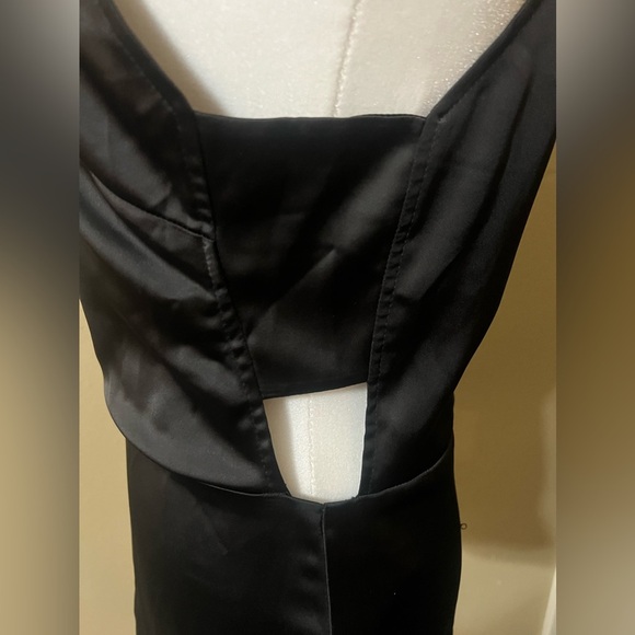 H&M Black Peplum Top With Side Cutouts Size 8 Office Workwear Corpcore - Picture 5 of 6